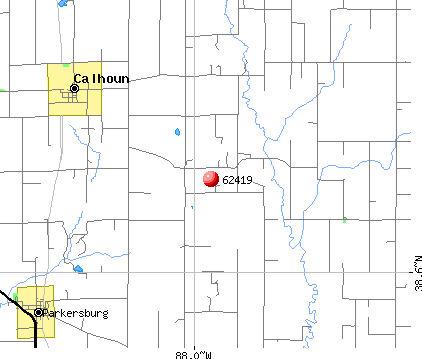 Calhoun, IL (62419) map