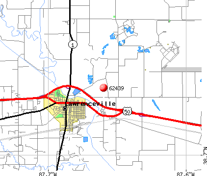 Lawrenceville, IL (62439) map