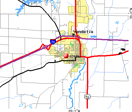 Vandalia, IL (62471) map