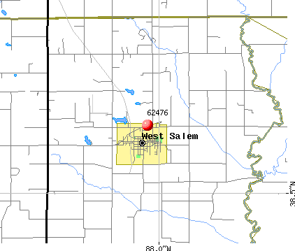 West Salem, IL (62476) map