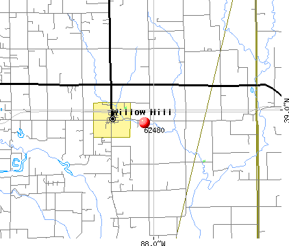 Willow Hill, IL (62480) map