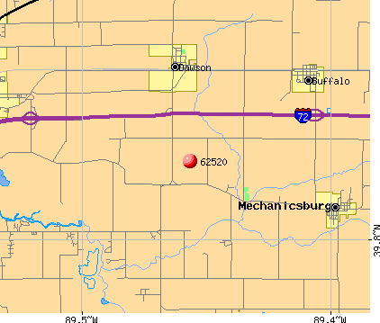 Dawson, IL (62520) map
