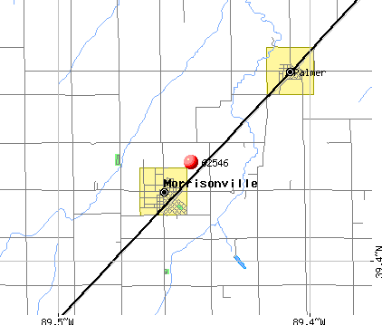Morrisonville, IL (62546) map