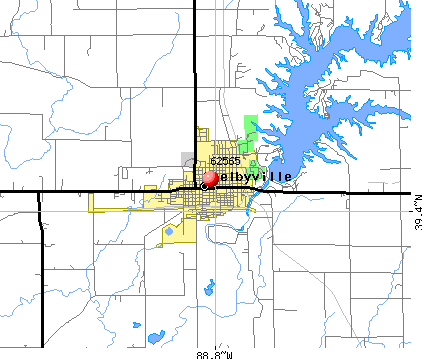 Shelbyville, IL (62565) map