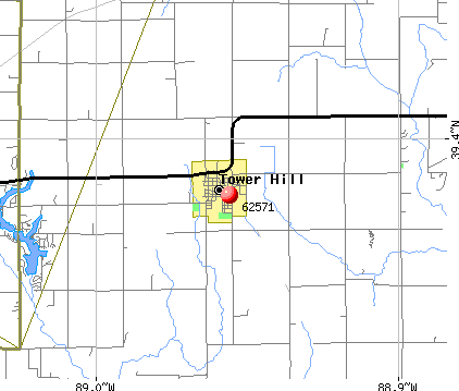 Tower Hill, IL (62571) map