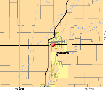 Auburn, IL (62615) map