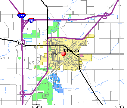 Lincoln, IL (62656) map