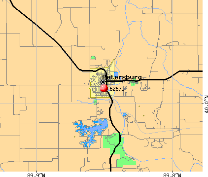 Petersburg, IL (62675) map