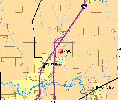Sherman, IL (62684) map