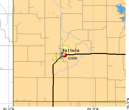 Tallula, IL (62688) map
