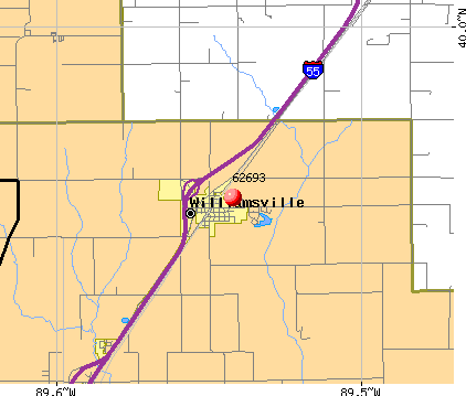 Williamsville, IL (62693) map