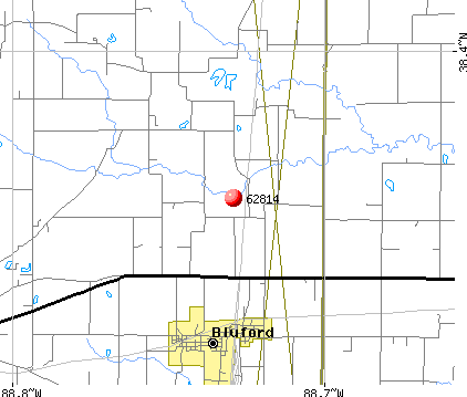 Bluford, IL (62814) map