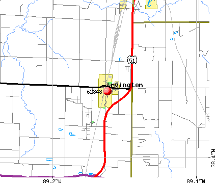 Irvington, IL (62848) map