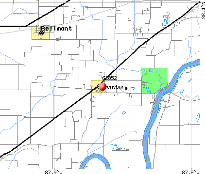 Keensburg, IL (62852) map