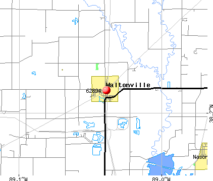Waltonville, IL (62894) map