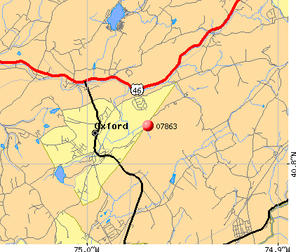 Oxford, NJ (07863) map