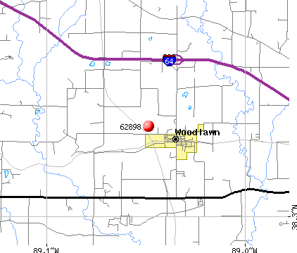 Woodlawn, IL (62898) map