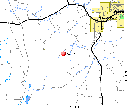 Jonesboro, IL (62952) map
