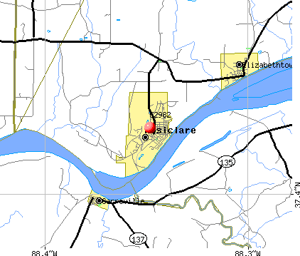 Rosiclare, IL (62982) map
