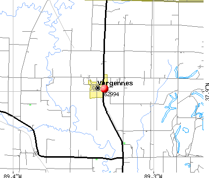Vergennes, IL (62994) map