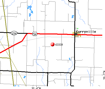 Curryville, MO (63339) map