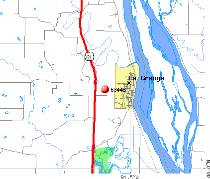 La Grange, MO (63448) map