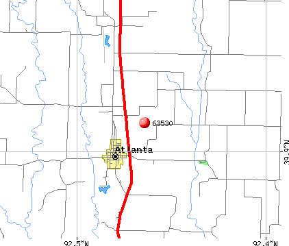 Atlanta, MO (63530) map