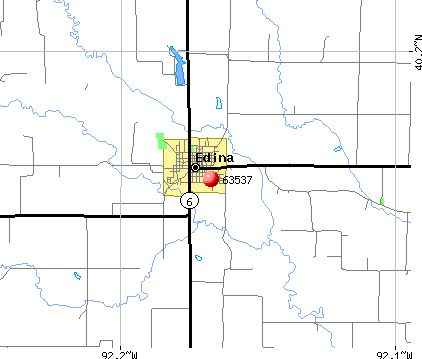 Edina, MO (63537) map
