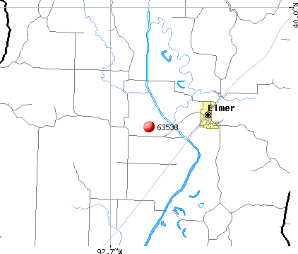 Elmer, MO (63538) map