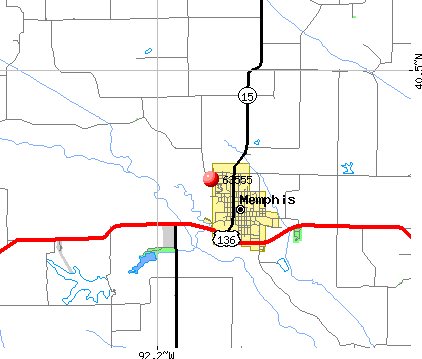 Memphis, MO (63555) map