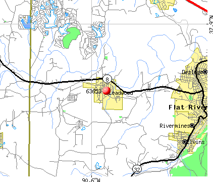 Leadwood, MO (63653) map