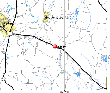 Mineral Point, MO (63660) map