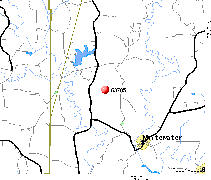 Whitewater, MO (63785) map