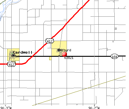 Arbyrd, MO (63821) map