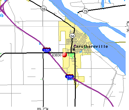 Caruthersville, MO (63830) map