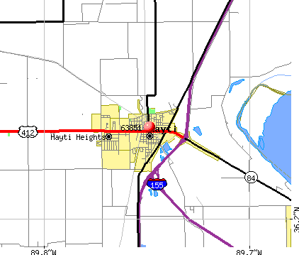 Hayti, MO (63851) map