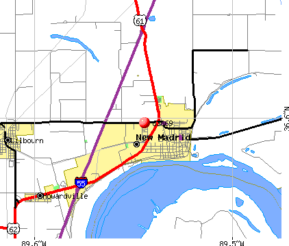 New Madrid, MO (63869) map