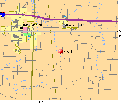 Bates City, MO (64011) map