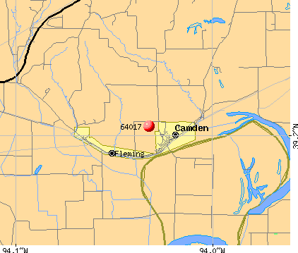 Camden, MO (64017) map