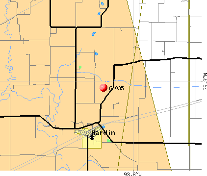 Hardin, MO (64035) map