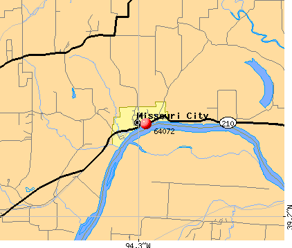 Missouri City, MO (64072) map