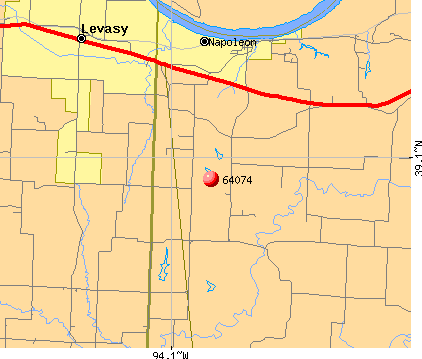 Napoleon, MO (64074) map