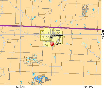 Odessa, MO (64076) map