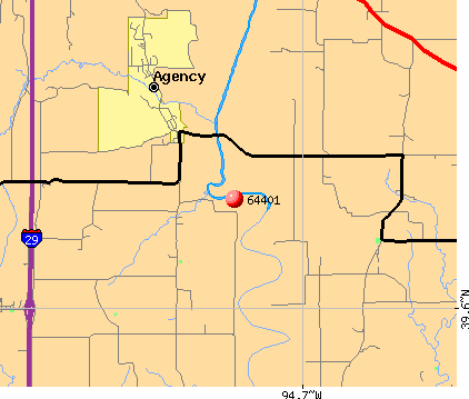 Agency, MO (64401) map