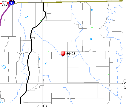 Blythedale, MO (64426) map