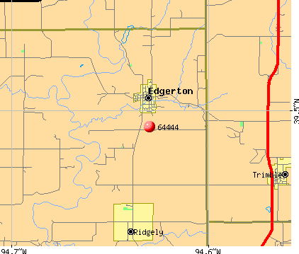 Edgerton, MO (64444) map