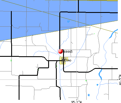 Elmo, MO (64445) map