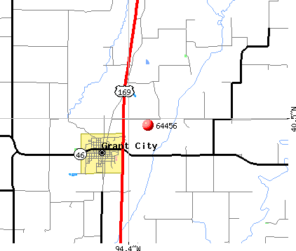 Grant City, MO (64456) map