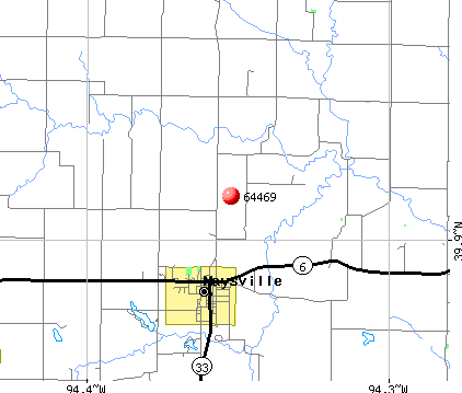Maysville, MO (64469) map