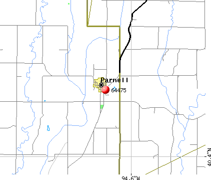 Parnell, MO (64475) map